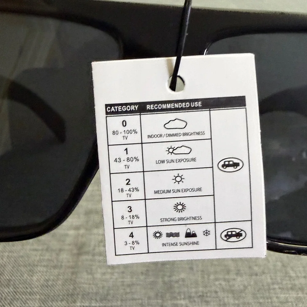 Locs Sunglasses Men OS Gloss Black Hardcore Shades Rectangular UV Protection